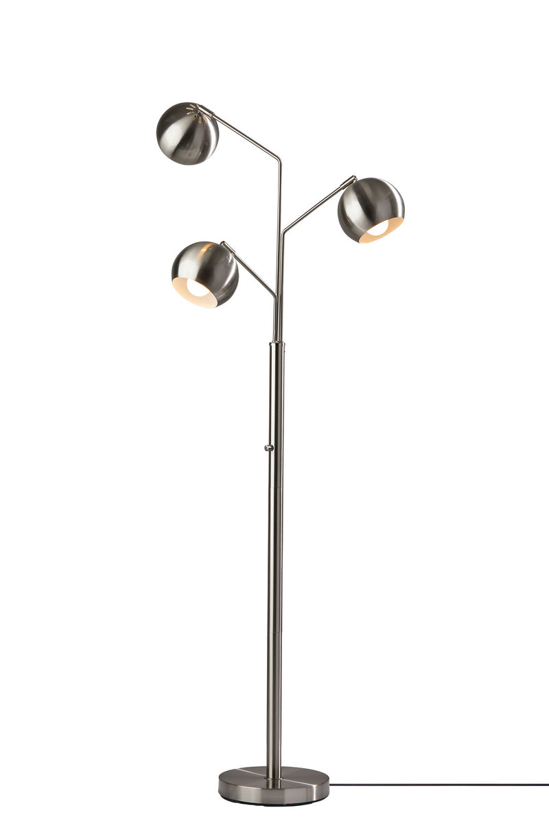 Adesso Home - 5139-22 - Three Light Tree Lamp - Emerson - Brushed Steel