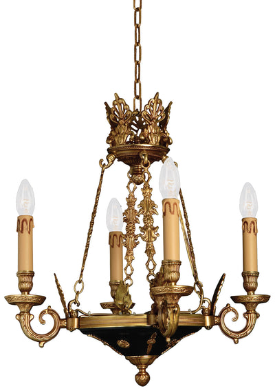 Metropolitan - N850204 - Four Light Chandelier - Metropolitan Collection - Dore Gold W/ Black Accents