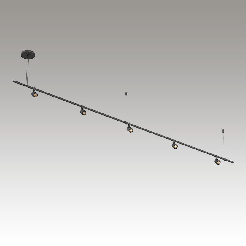 Sonneman - SLS1284 - Five Light Pendant - Suspenders - Satin Black