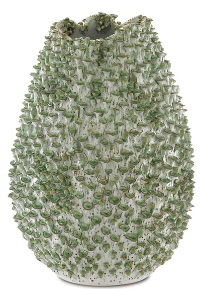 Currey and Company - 1200-0303 - Vase - Milione - White/Green