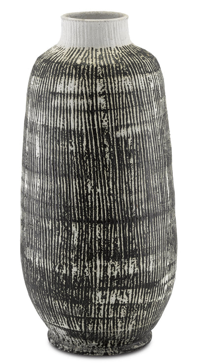 Currey and Company - 1200-0315 - Urn - Cape - Textured Black/White