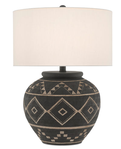 Currey and Company - 6000-0539 - One Light Table Lamp - Tattoo - Brewed Latte/Molé Black