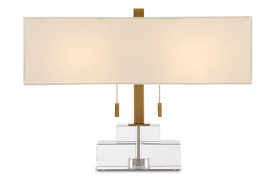 Currey and Company - 6000-0602 - Two Light Table Lamp - Chiara - Clear/Antique Brass