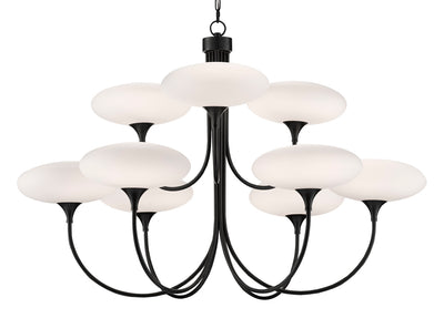 Currey and Company - 9000-0588 - Nine Light Chandelier - Solfeggio - Oil Rubbed Bronze