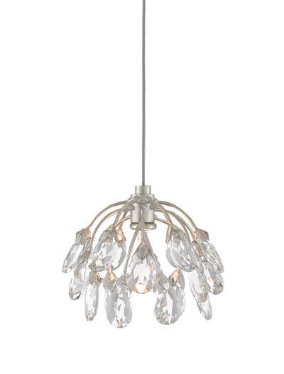 Currey and Company - 9000-0667 - One Light Pendant - Crystal - Crystal/Contemporary Silver/Silver