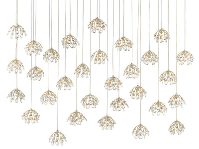 Currey and Company - 9000-0672 - 30 Light Pendant - Crystal - Crystal/Contemporary Silver/Silver