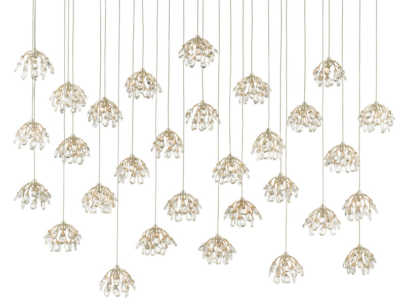 Currey and Company - 9000-0672 - 30 Light Pendant - Crystal - Crystal/Contemporary Silver/Silver