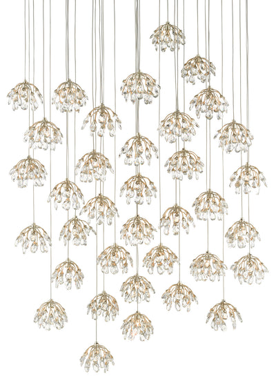 Currey and Company - 9000-0673 - 36 Light Pendant - Crystal - Crystal/Contemporary Silver/Silver