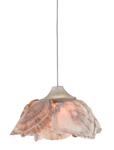 Currey and Company - 9000-0674 - One Light Pendant - Catrice - Painted Silver/Contemporary Silver Leaf/Natural Shell