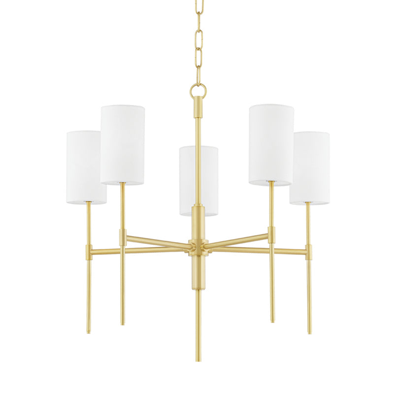 Mitzi - H223805-AGB - Five Light Chandelier - Olivia - Aged Brass