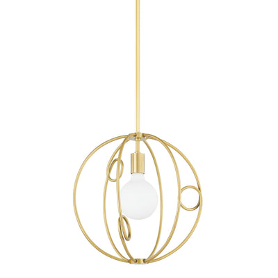 Mitzi - H485701S-AGB - One Light Pendant - Alanis - Aged Brass