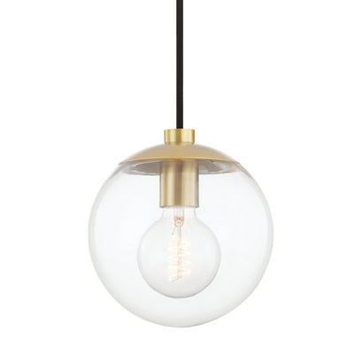 Mitzi - H503701-AGB - One Light Pendant - Meadow - Aged Brass