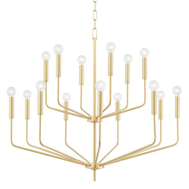Mitzi - H516815-AGB - 15 Light Chandelier - Bailey - Aged Brass