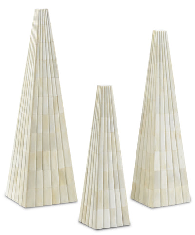 Currey and Company - 1200-0198 - Obelisk Set - Ossian - White