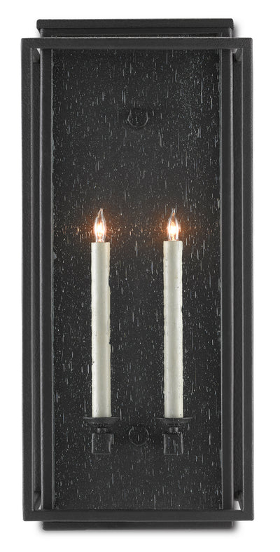 Currey and Company - 5500-0041 - Two Light Outdoor Wall Sconce - Wright - Midnight