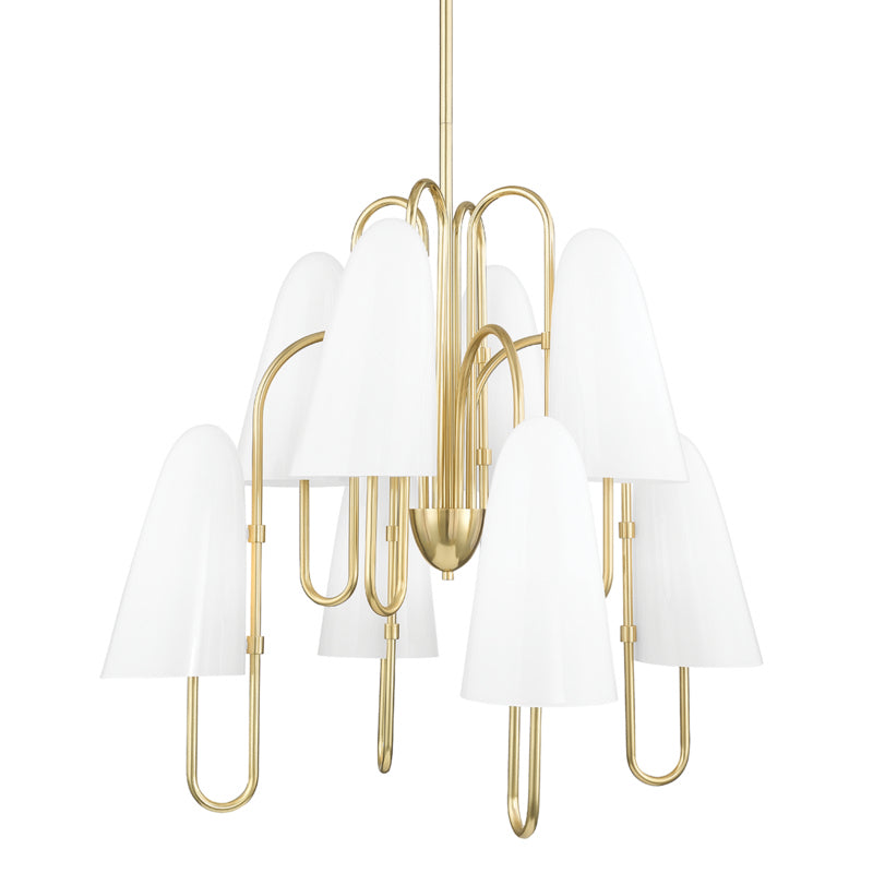 Hudson Valley - 7178-AGB - Eight Light Chandelier - Slate Hill - Aged Brass