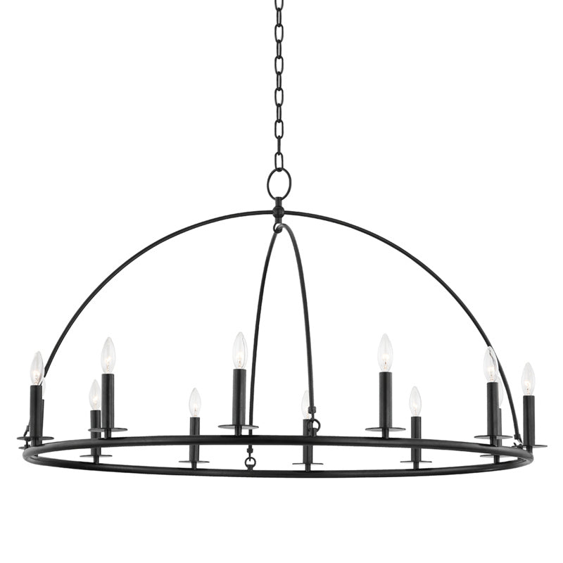 Hudson Valley - 9547-AI - 12 Light Chandelier - Howell - Aged Iron