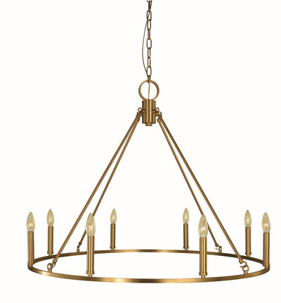 Framburg - 5658 BR - Eight Light Chandelier - Midtown - Brushed Brass