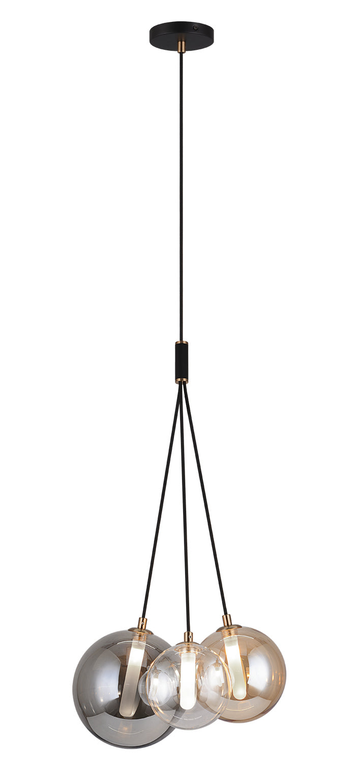 Matteo Lighting - C81003BK - Three Light Chandelier - Magma - Black