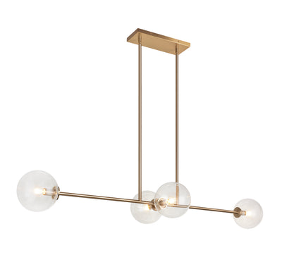 Matteo Lighting - C81704AGCL - Four Light Pendant - Novo