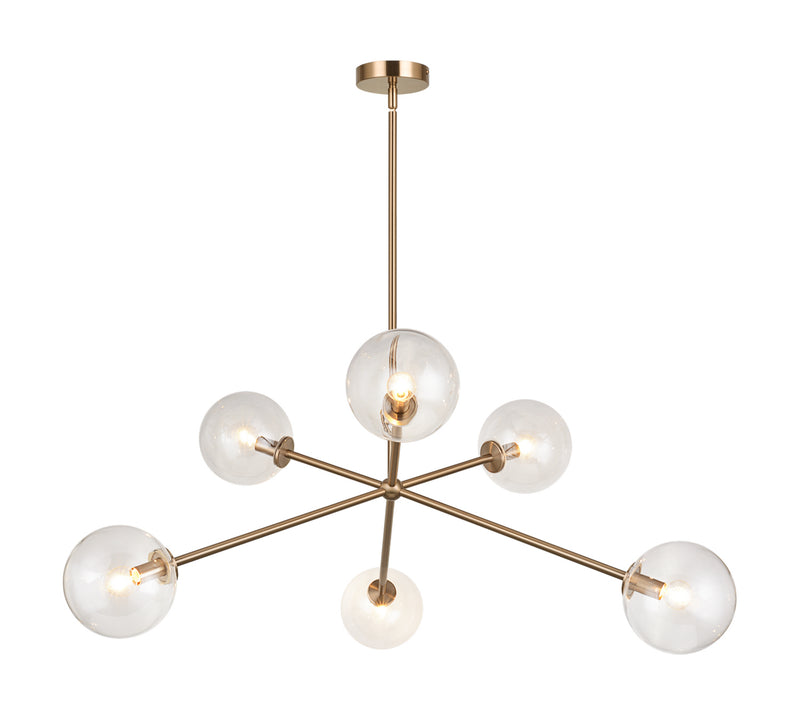 Matteo Lighting - C81706AGCL - Six Light Pendant - Novo