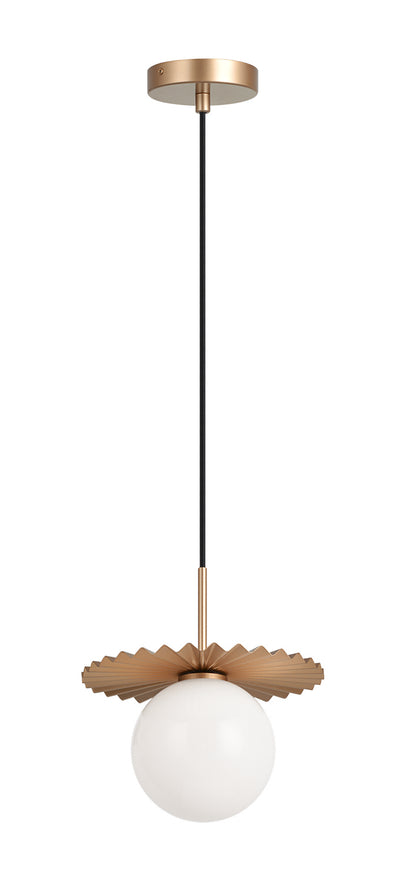 Matteo Lighting - C83101MGOP - One Light Pendant - Modern Ruff - Matte Gold
