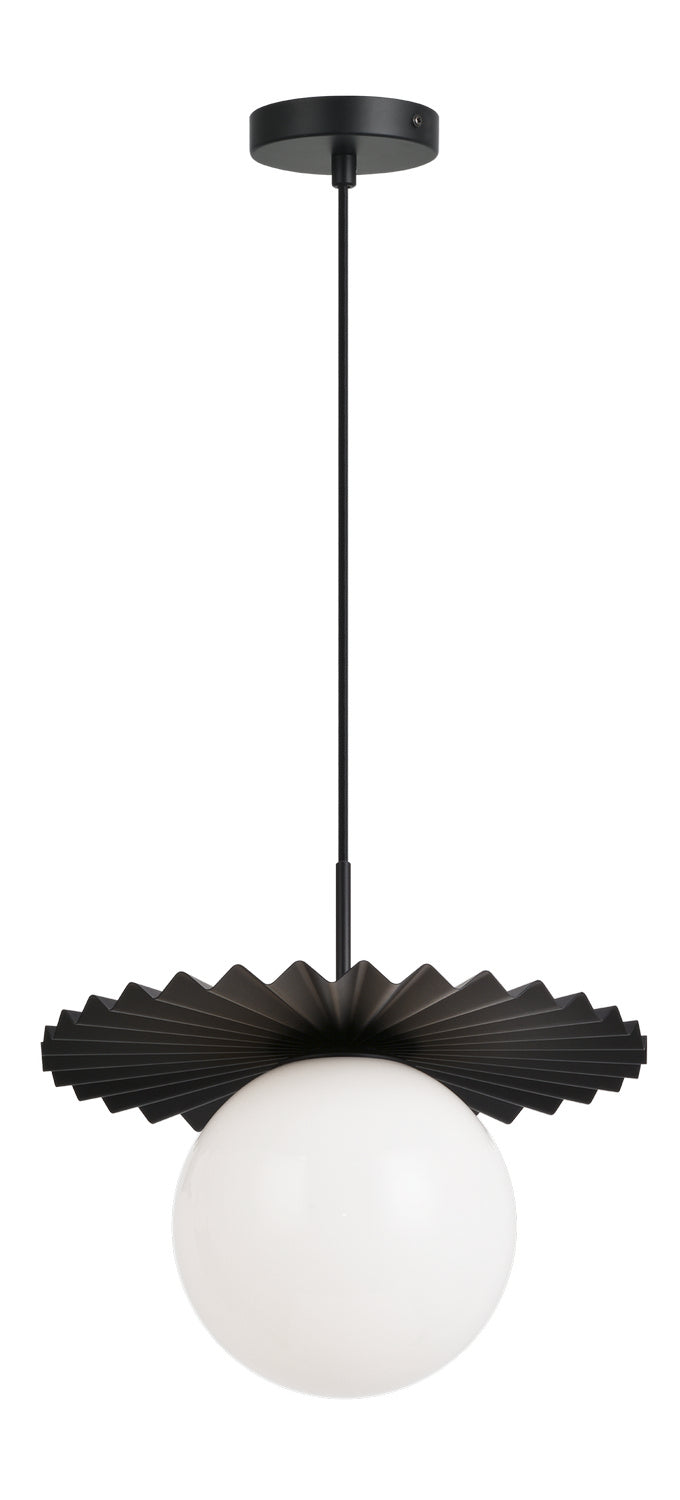 Matteo Lighting - C83111BKOP - Pendant - Modern Ruff - Black