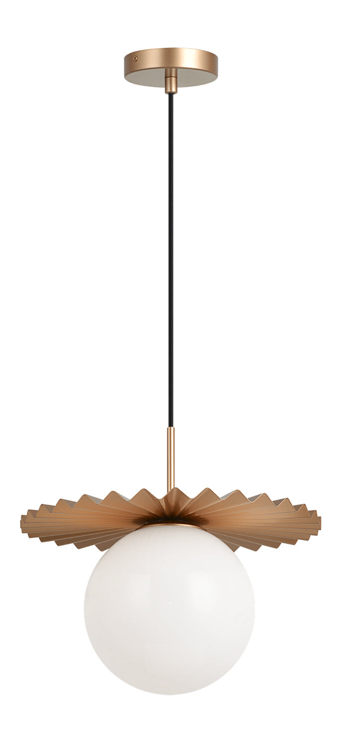 Matteo Lighting - C83111MGOP - Pendant - Modern Ruff - Matte Gold