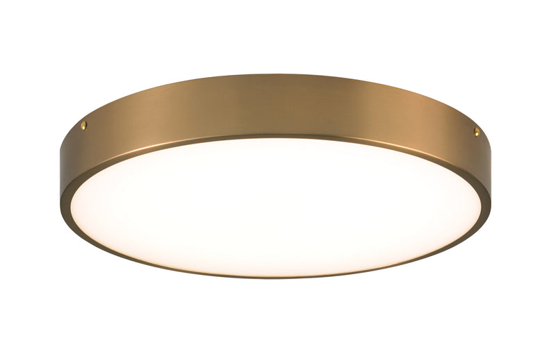 Matteo Lighting - M13702AG - One Light Flush Mount - Plato - Aged Gold Brass