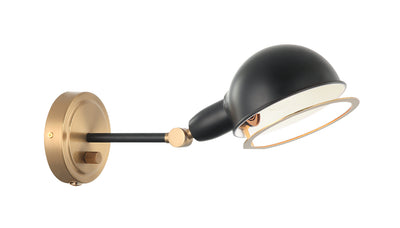 Matteo Lighting - S00711AGBK - One Light Wall Sconce - Blare - Aged Gold Brass / Black