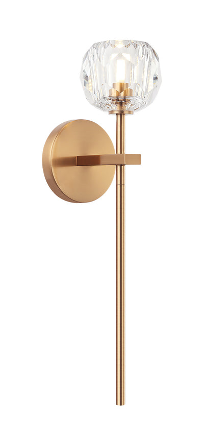 Matteo Lighting - W61411AG - One Light Wall Sconce - Rosa - Aged Gold Brass