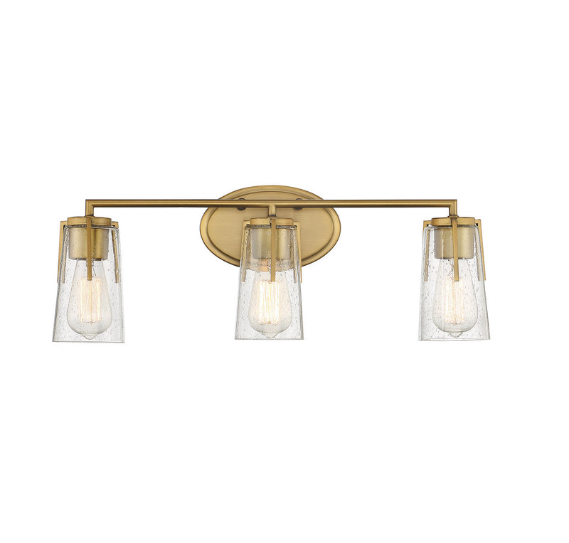 Savoy House - 8-7045-3-322 - Three Light Bath Bar - Sacremento - Warm Brass