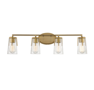 Savoy House - 8-7045-4-322 - Four Light Bath Bar - Sacremento - Warm Brass