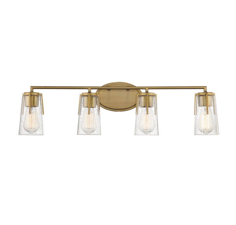 Savoy House - 8-7045-4-322 - Four Light Bath Bar - Sacremento - Warm Brass