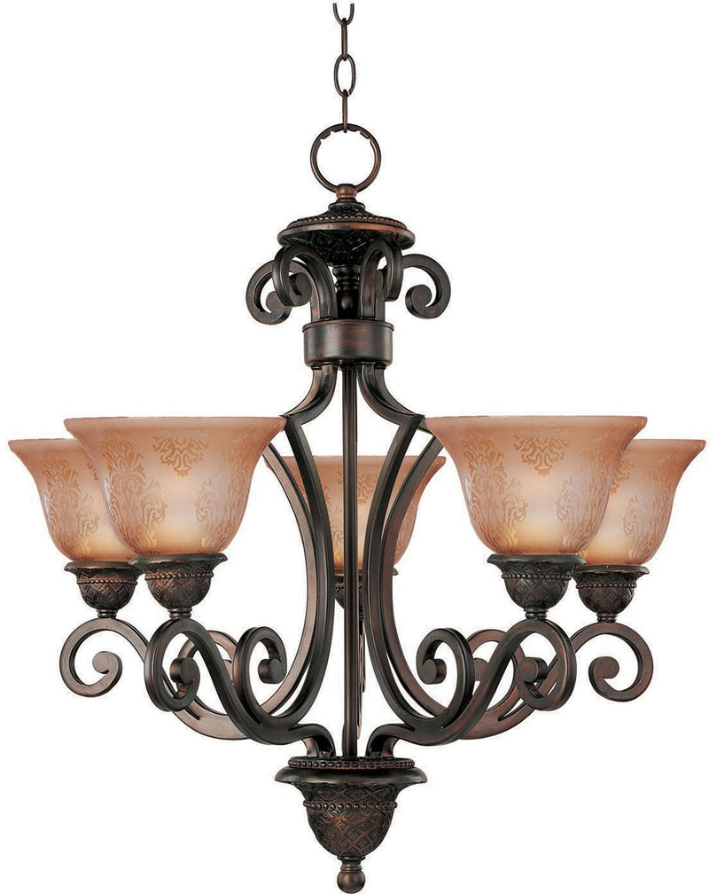 Maxim - 11244SAOI - Five Light Chandelier - Symphony - Oil Rubbed Bronze