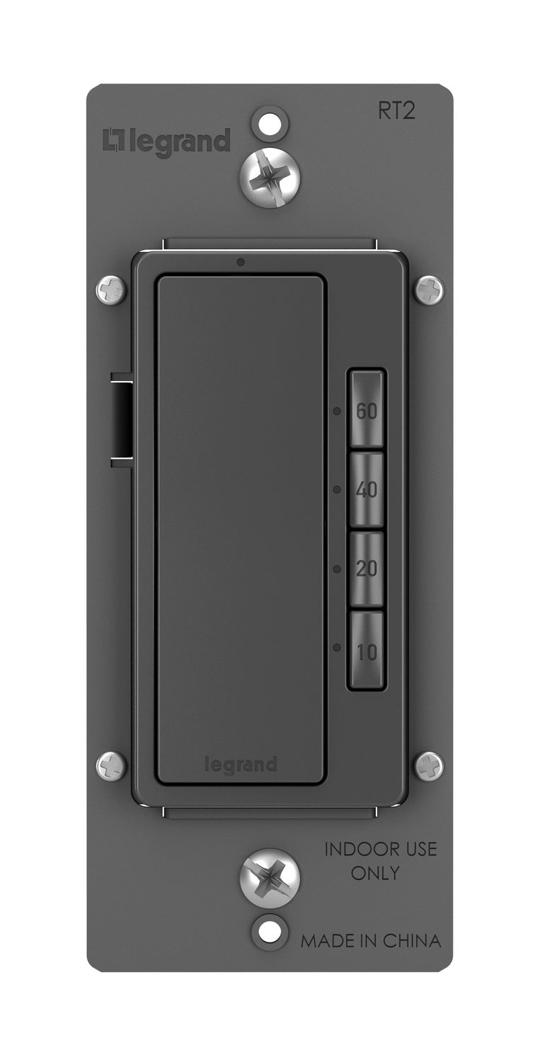 Legrand - RT2BK - 4-Button Digital Timer - radiant - Black
