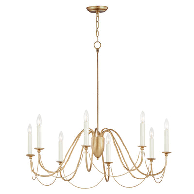 Maxim - 12168GL - Eight Light Chandelier - Plumette - Gold Leaf