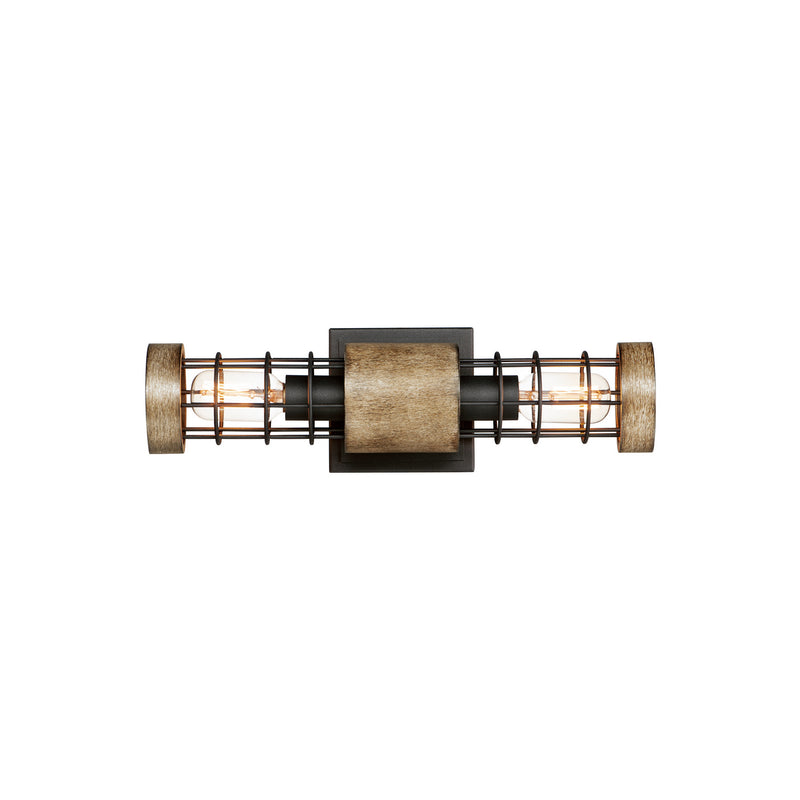 Maxim - 12512DWBK - Two Light Wall Sconce - Homestead - Driftwood / Black