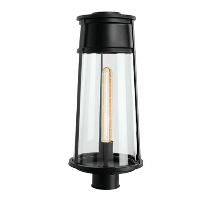 Norwell Lighting - 1247-MB-CL - One Light Post Mount - Cone - Matte Black