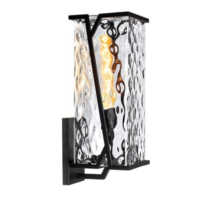 Norwell Lighting - 1250-MB-CW - One Light Wall Sconce - Waterfall - Matte Black