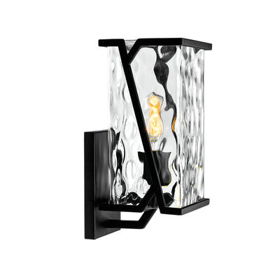 Norwell Lighting - 1251-MB-CW - One Light Wall Sconce - Waterfall - Matte Black