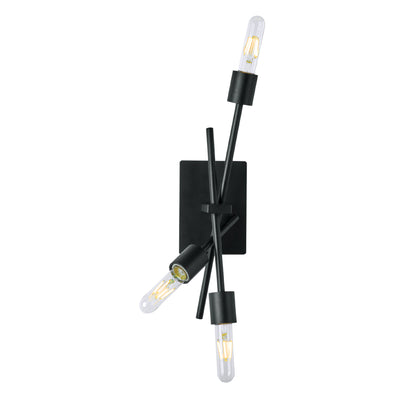 Norwell Lighting - 9750-MB-NG - Three Light Wall Sconce - Stick - Matte Black