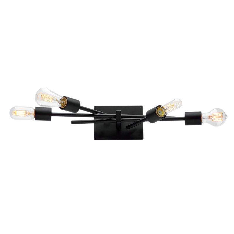 Norwell Lighting - 9751-MB-NG - Four Light Wall Sconce - Stick - Matte Black
