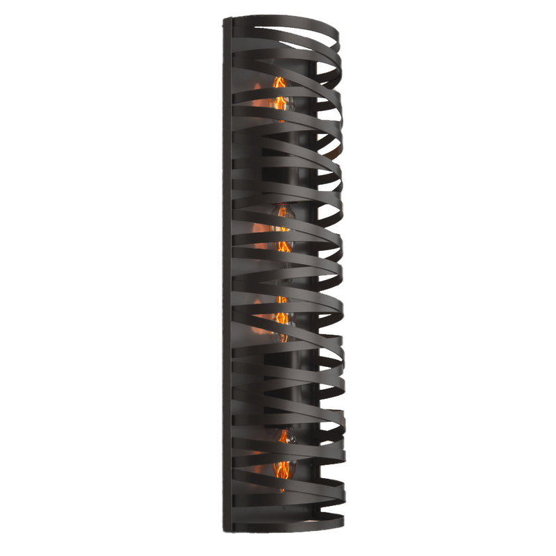 Hammerton Studio - CSB0013-24-MB-0-E2 - Four Light Wall Sconce - Tempest - Matte Black