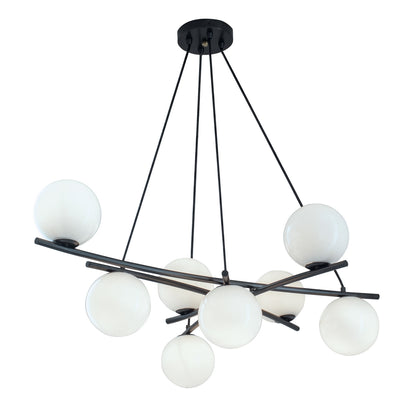 Norwell Lighting - 9680-ADB-OP - Eight Light Ceiling Mount - Perch - Acid Dipped Black