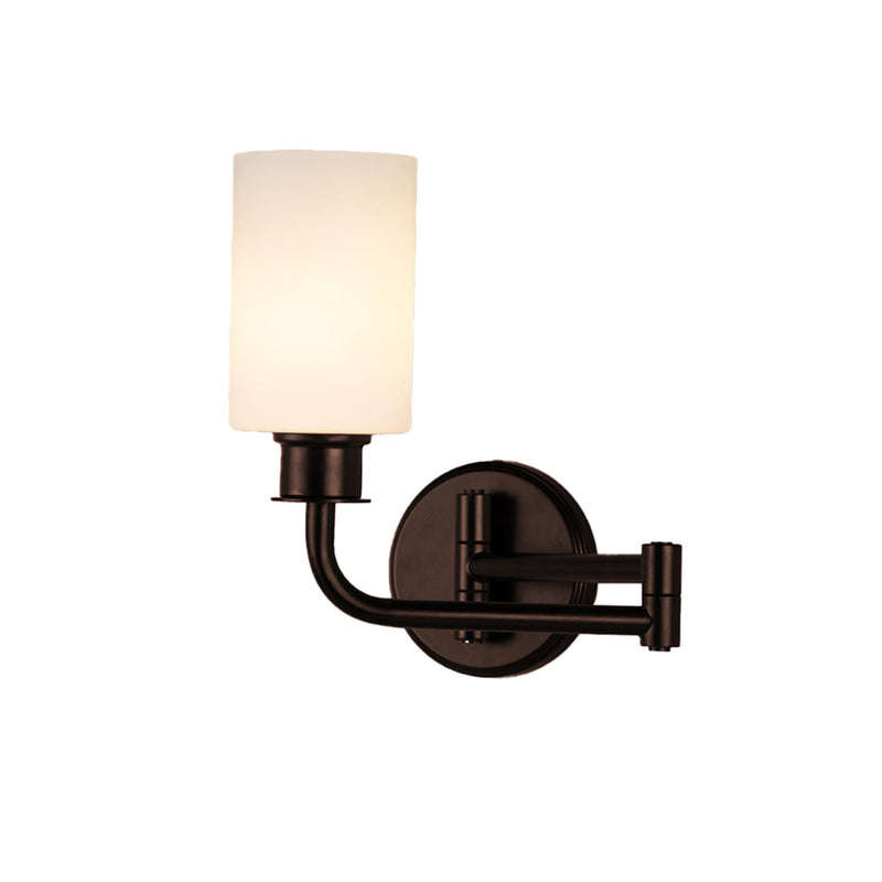 Justice Designs - FSN-4411-OPAL-DBRZ - One Light Wall Sconce - Hinge - Dark Bronze