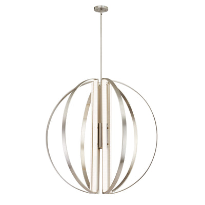 Justice Designs - NSH-4304-NCKL - LED Chandelier - Liv - Brushed Nickel