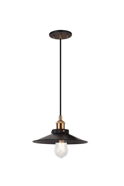 Matteo Lighting - C46111AGBK - One Light Pendant - Bulstrode'S Workshop - Aged Gold Brass
