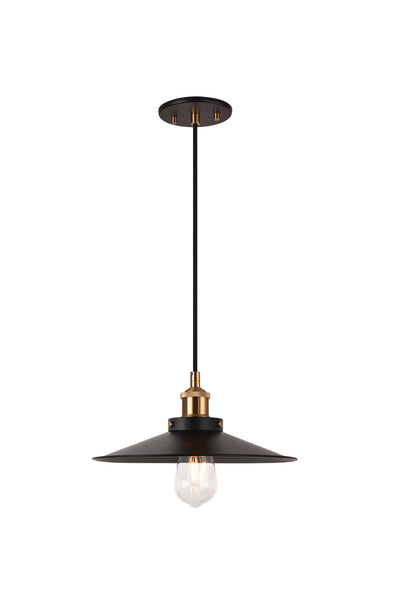 Matteo Lighting - C46112AGBK - One Light Pendant - Bulstrode'S Workshop - Aged Gold Brass