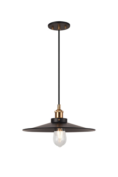 Matteo Lighting - C46113AGBK - One Light Pendant - Bulstrode'S Workshop - Aged Gold Brass